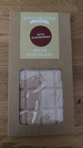 White Chocolate Bar with Raspberries (100g)
